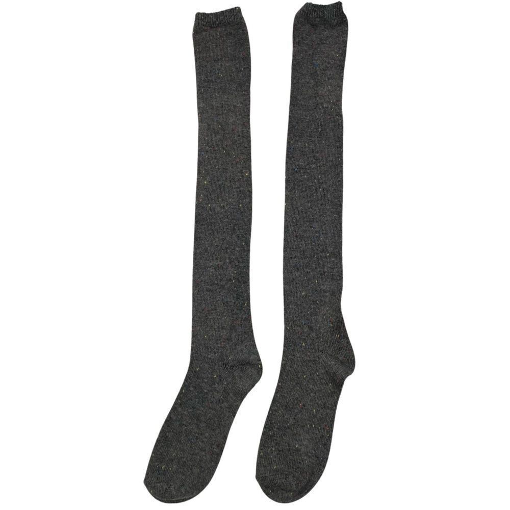 Vintage Grey/Brown Speckled Over The Knee Socks One Size